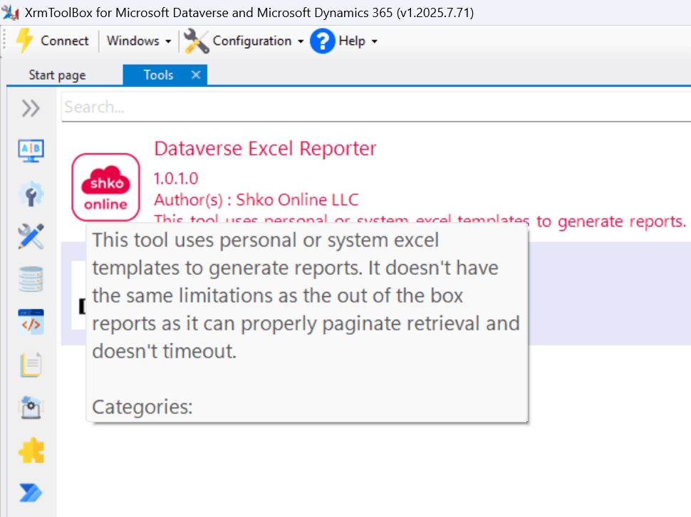 Dataverse Excel Reporter for exporting Dataverse data with Excel templates